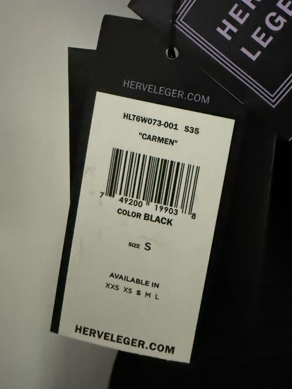 Herve Leger Black “Carmen” Bodycon Dress - Picture 4 of 4